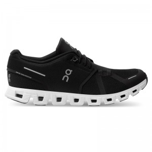 On Running Cloud 5 Men's Life Shoes Black | White | UERBJ-7698