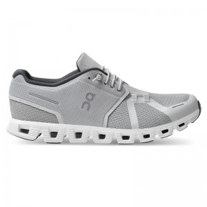 On Running Cloud 5 Men's Life Shoes Glacier | White | KTGNE-0564