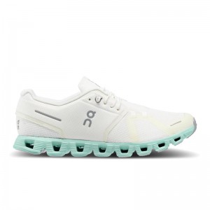 On Running Cloud 5 Men's Life Shoes Undyed-White | Creek | FBNUD-4189