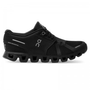 On Running Cloud 5 Women's Lifestyle Shoes All Black | HDUBK-6253