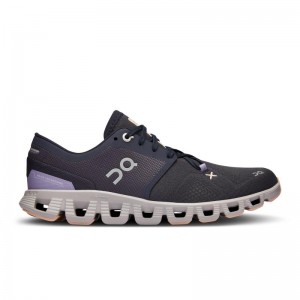 On Running Cloud X 3 Women's Road Running Shoes Iron | Fade Black | DACFS-2941