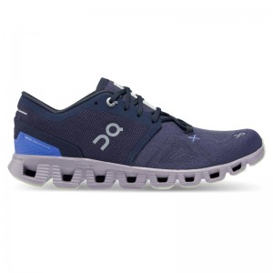 On Running Cloud X 3 Women's Road Running Shoes Midnight | Heron Navy | ZIUMS-2365