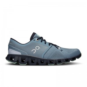 On Running Cloud X 3 Women's Road Running Shoes Wash | Ink Blue | STQFJ-3659