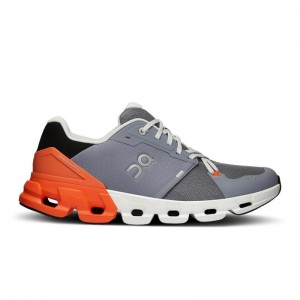 On Running Cloudflyer 4 Men's Road Running Shoes Fossil | Flame Grey | BQXTJ-6539