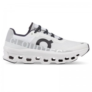 On Running Cloudmonster Men's Road Running Shoes All White | QEDFG-3145