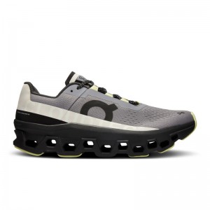 On Running Cloudmonster Men's Road Running Shoes Fossil | Magnet Grey | XWZBR-5479