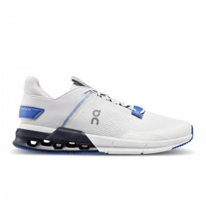 On Running Cloudnova Flux Men's Life Shoes Undyed-White | Cobalt | VZTSU-5476