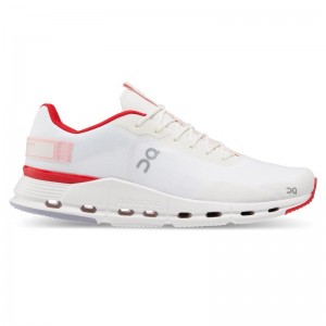 On Running Cloudnova Form Men's Life Shoes White | Red | FXUIG-2873