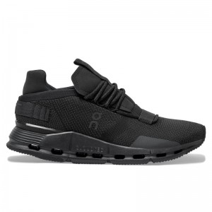 On Running Cloudnova Women's Lifestyle Shoes Black | Eclipse | WYUQP-4361