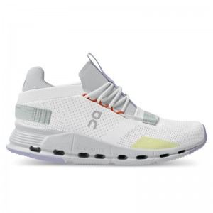 On Running Cloudnova Women's Lifestyle Shoes White | Glacier | ILJPF-2056