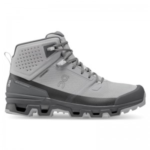 On Running Cloudrock 2 Waterproof Men's Hiking Boots Alloy | Eclipse Grey | STOQX-0341