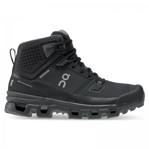 On Running Cloudrock 2 Waterproof Women's Hiking Boots Black | Eclipse | VJUFE-2167