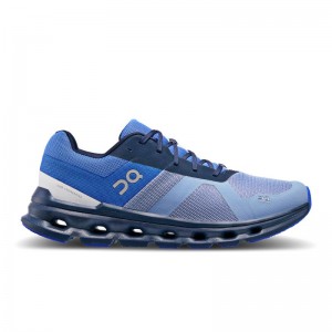 On Running Cloudrunner Men's Road Running Shoes Shale | Cobalt Blue | VWSXN-5763