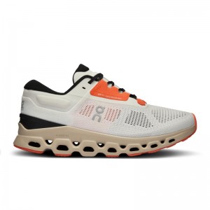 On Running Cloudstratus 3 Women's Road Running Shoes Undyed-White | Sand | WRGVT-7359