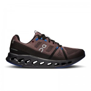 On Running Cloudsurfer Men's Road Running Shoes Black | Cobalt | QNMJY-8396