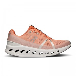 On Running Cloudsurfer Women's Road Running Shoes Flame | White | ITZNR-8215