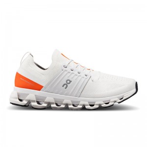 On Running Cloudswift 3 Men's Road Running Shoes Ivory | Flame White | CUFPR-4782