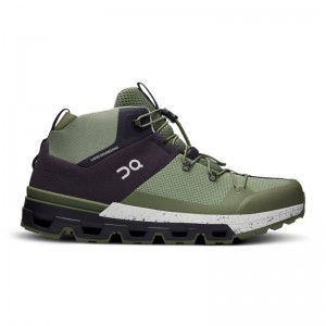 On Running Cloudtrax Men's Hiking Shoes Midnight | Glacier Green | QKYPA-0962