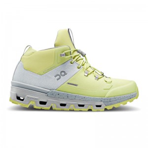 On Running Cloudtrax Waterproof Women's Hiking Shoes Glacier | Zest Grey | LKOZT-3742