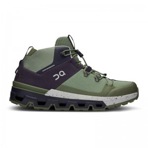 On Running Cloudtrax Women's Hiking Shoes Midnight | Glacier Green | KHVIQ-1234