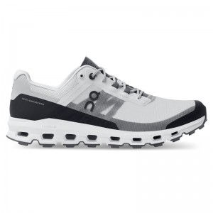 On Running Cloudvista Men's Hiking Shoes Glacier | Black | KZYTJ-8576