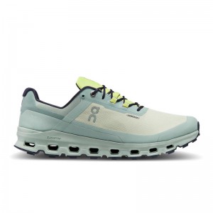 On Running Cloudvista Waterproof Men's Hiking Shoes Chalk | Moss Mint | GAXNQ-1270