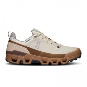 On Running Cloudwander Waterproof Men's Hiking Shoes Pearl | Root Khaki | QEWBN-0498