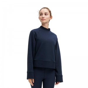 On Running Crew Neck Women's Sweater Navy | JBEGK-4537