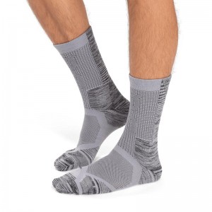 On Running Explorer Merino Men's Sock Lilac | Eclipse Grey | NOYMK-9825