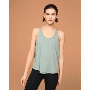 On Running Focus Women's Tank Top Moss Mint | VJUZI-7261