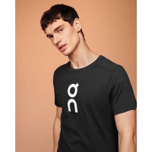 On Running Graphic-T Men's T-Shirt Black | GAFHT-9153