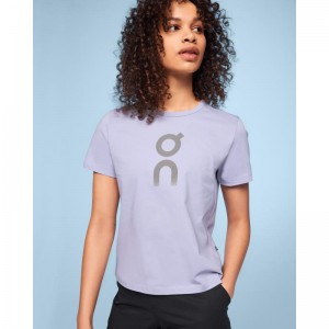 On Running Graphic-T Women's T-Shirt Lavender Purple | HZDBX-1652