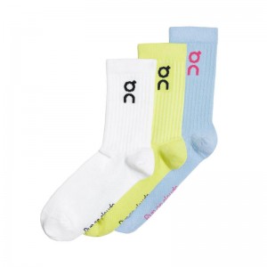 On Running Logo 3-Pack Men's Sock Zest | Stratosphere | YBSVO-9280