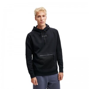 On Running Men's Hoodie Black | CZJHI-7690