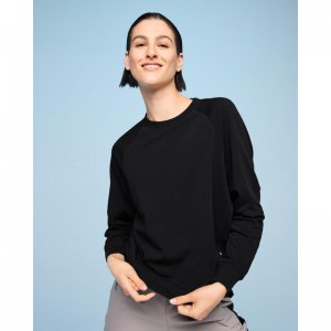 On Running Movement Crew Women's Sweater Black | FZDCV-8174