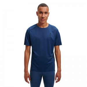 On Running Performance-T Men's T-Shirt Denim | Navy | AXIBK-0583