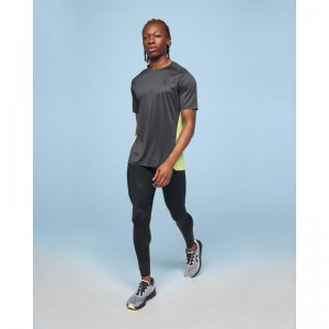 On Running Performance-T Men's T-Shirt Shadow | Hay Grey | JEHWR-8394