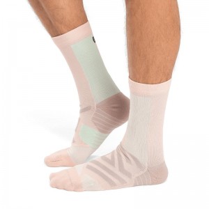 On Running Performance High Men's Sock Doe | Creek Pink | EOSGA-0723