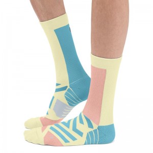 On Running Performance High Men's Sock Hay | Rose | QUHVO-0753