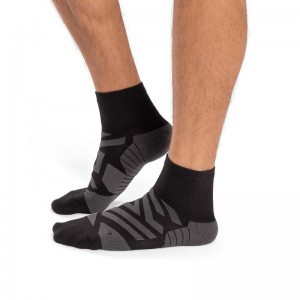 On Running Performance Mid Men's Sock Black | Shadow | TGOQN-2398