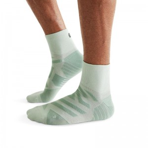 On Running Performance Mid Men's Sock Moss | Algae Mint | OVCRA-6593