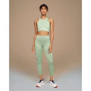 On Running Performance Tights 7/8 Women's Pant Moss | Creek Mint | FWBTN-6128