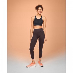 On Running Performance Tights 7/8 Women's Pant Ox Brown | ACVNE-7598