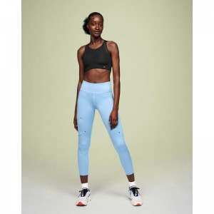 On Running Performance Tights 7/8 Women's Pant Stratosphere Blue | VEDTH-3240