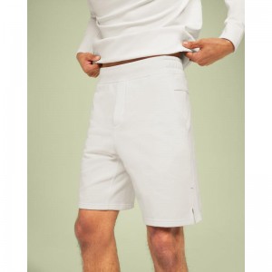 On Running Sweat Men's Short Undyed-White | XLMSP-4301