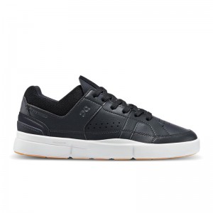 On Running THE ROGER Clubhouse Women's Lifestyle Shoes Black | White | UBAHD-1354