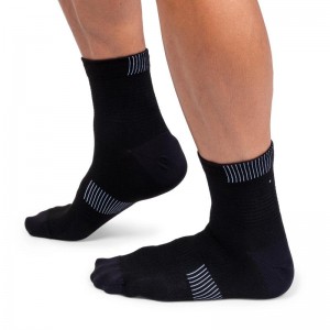 On Running Ultralight Mid Men's Sock Black | White | USLKA-4367