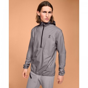 On Running Waterproof Anorak Men's Jacket Zinc Grey | TUMEY-3648