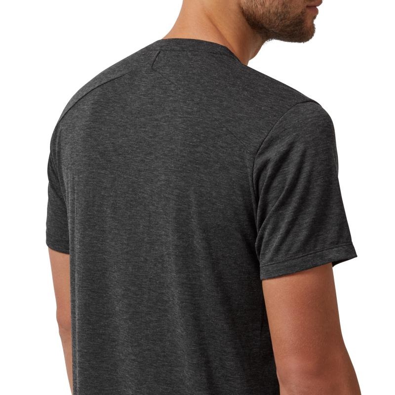 On Running Active-T Men's T-Shirt Black | NMVIQ-9745