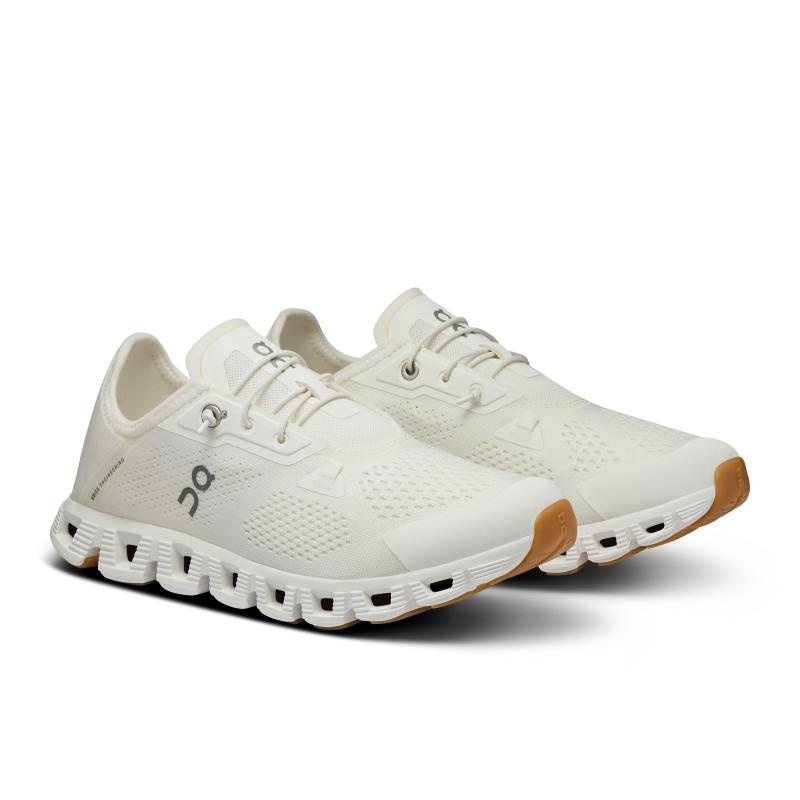 On Running Cloud 5 Coast Women's Travel Shoes Undyed-White | White | TOYRP-0834